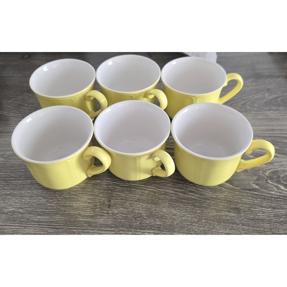 Ironstone Buttercup Federalist Coffee Cup Mug Lot  Yellow Vtg Set 7 Cups - Picture 4 of 7